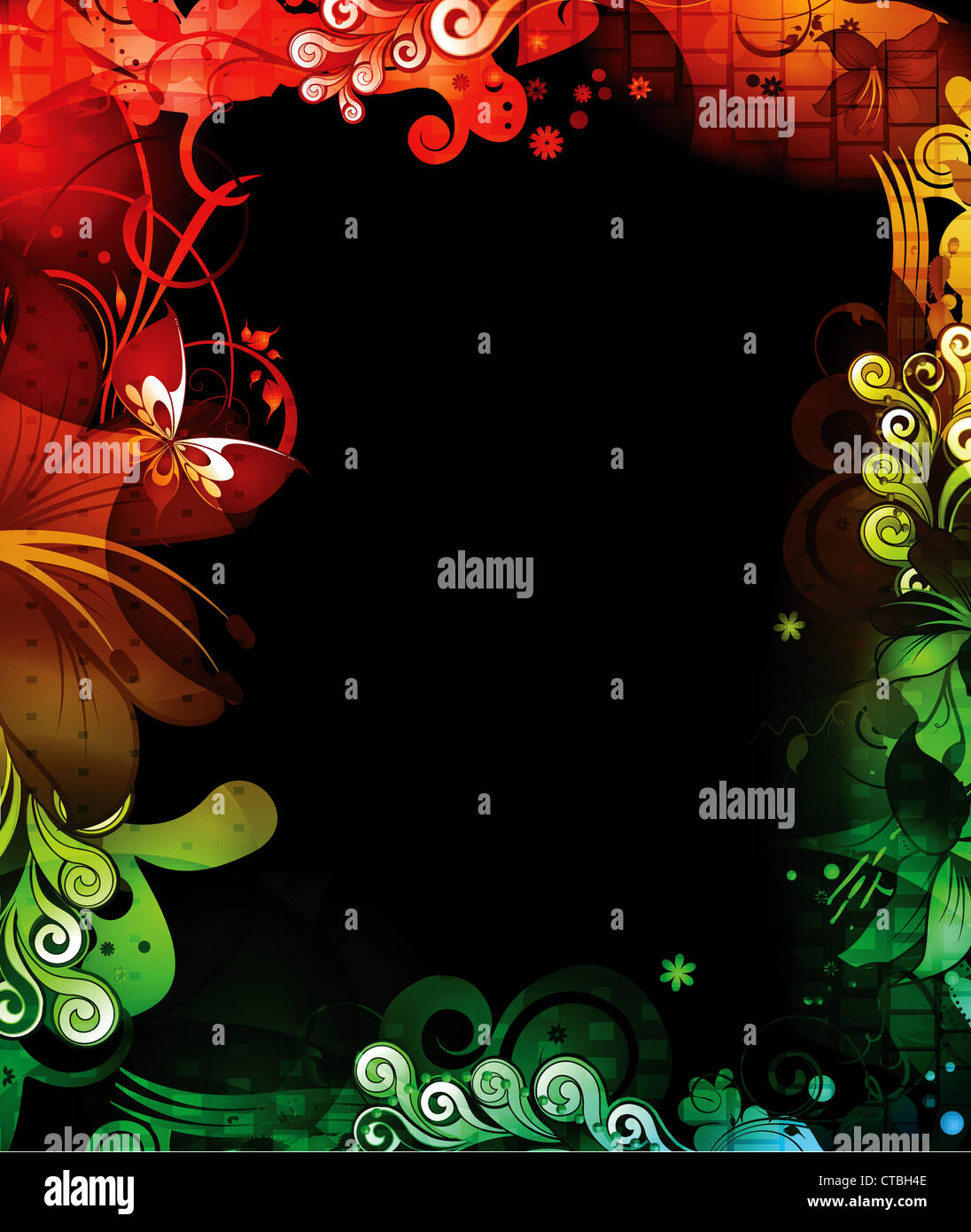 colorful floral background vector illustration Stock Photo - Alamy