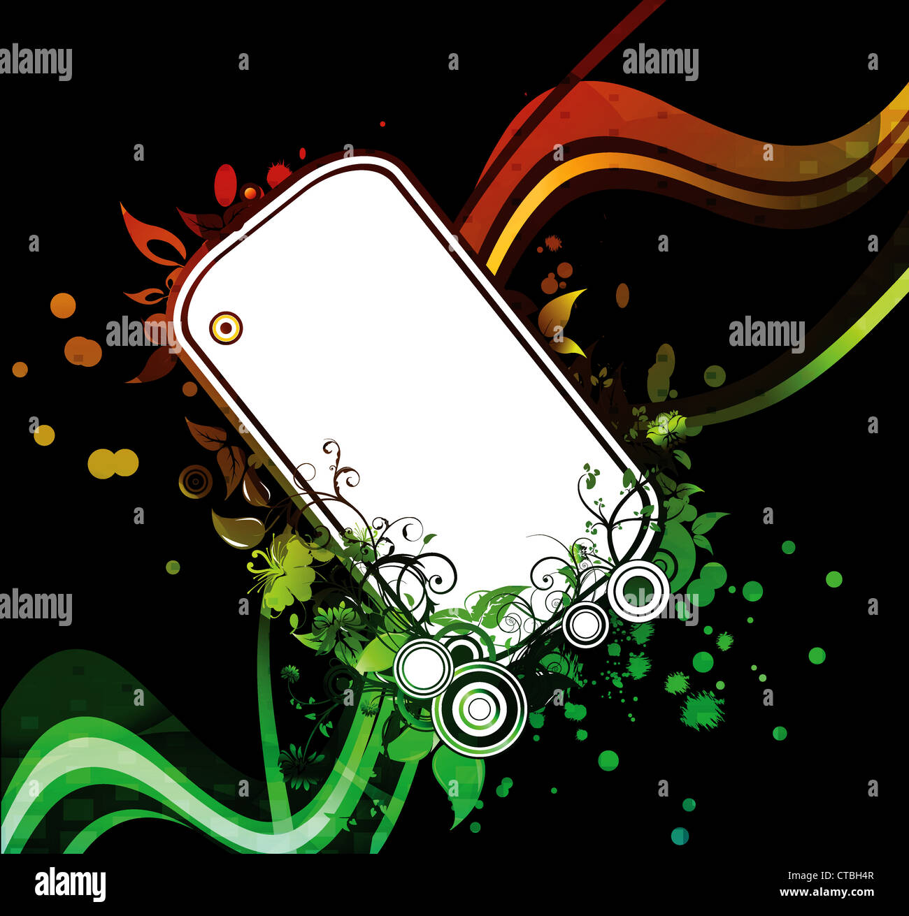 colorful floral frame vector illustration Stock Photo - Alamy