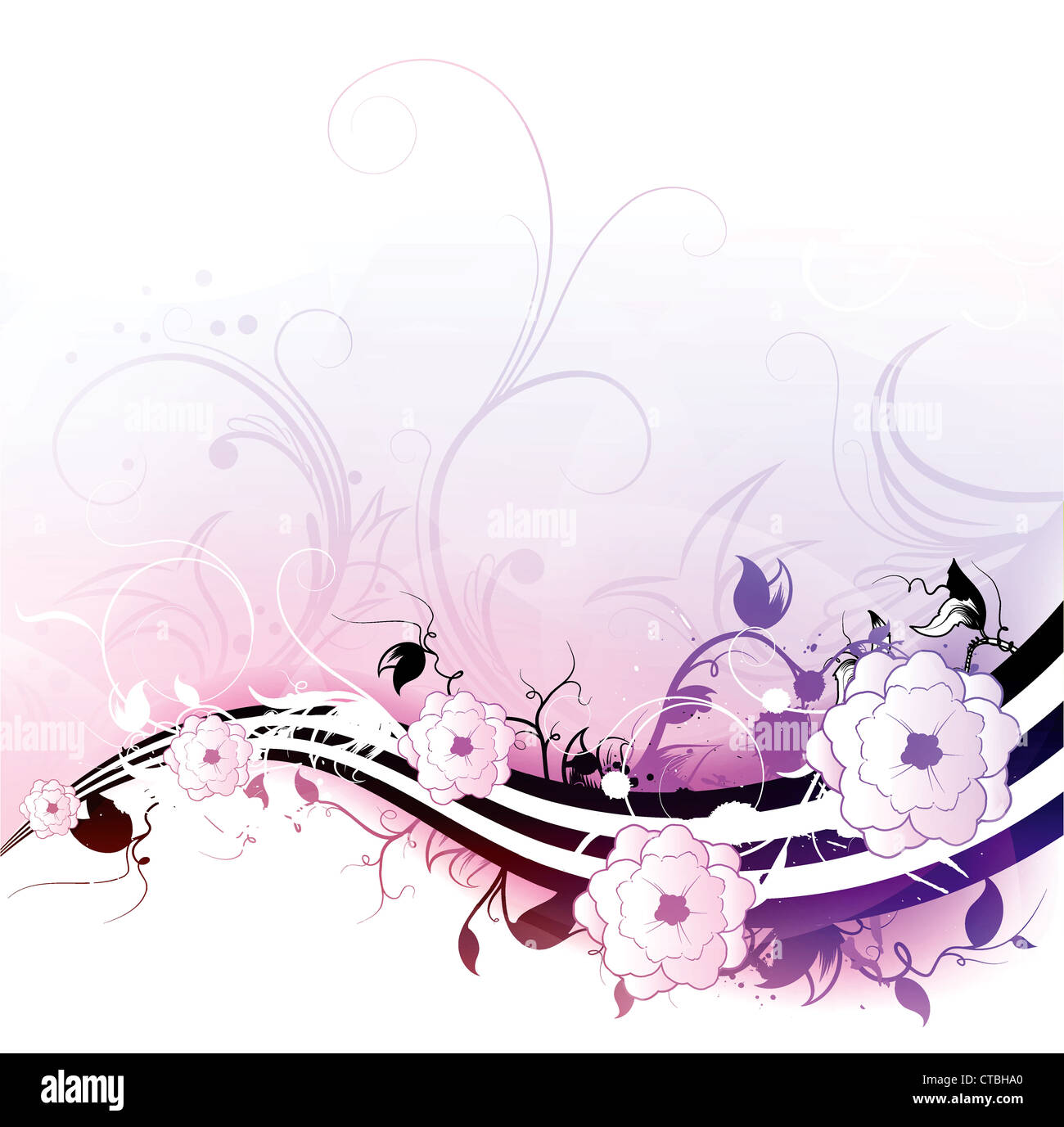 vector abstract floral background Stock Photo - Alamy