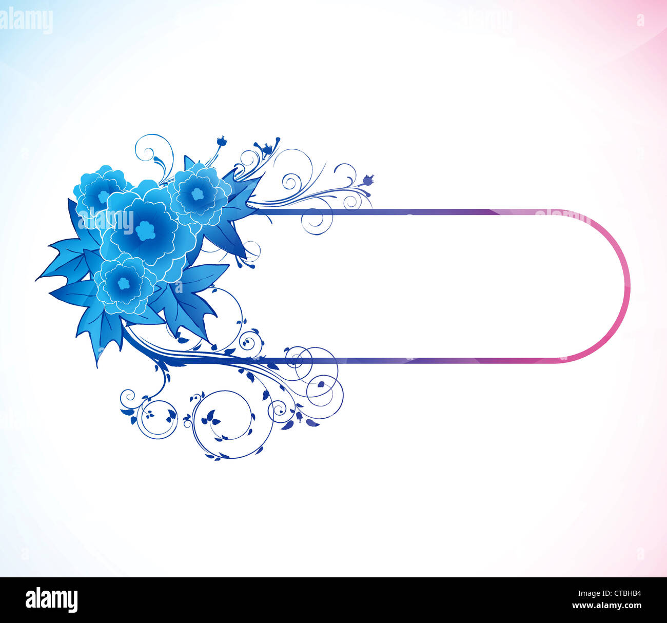 abstract colorful floral frame vector illustration Stock Photo - Alamy