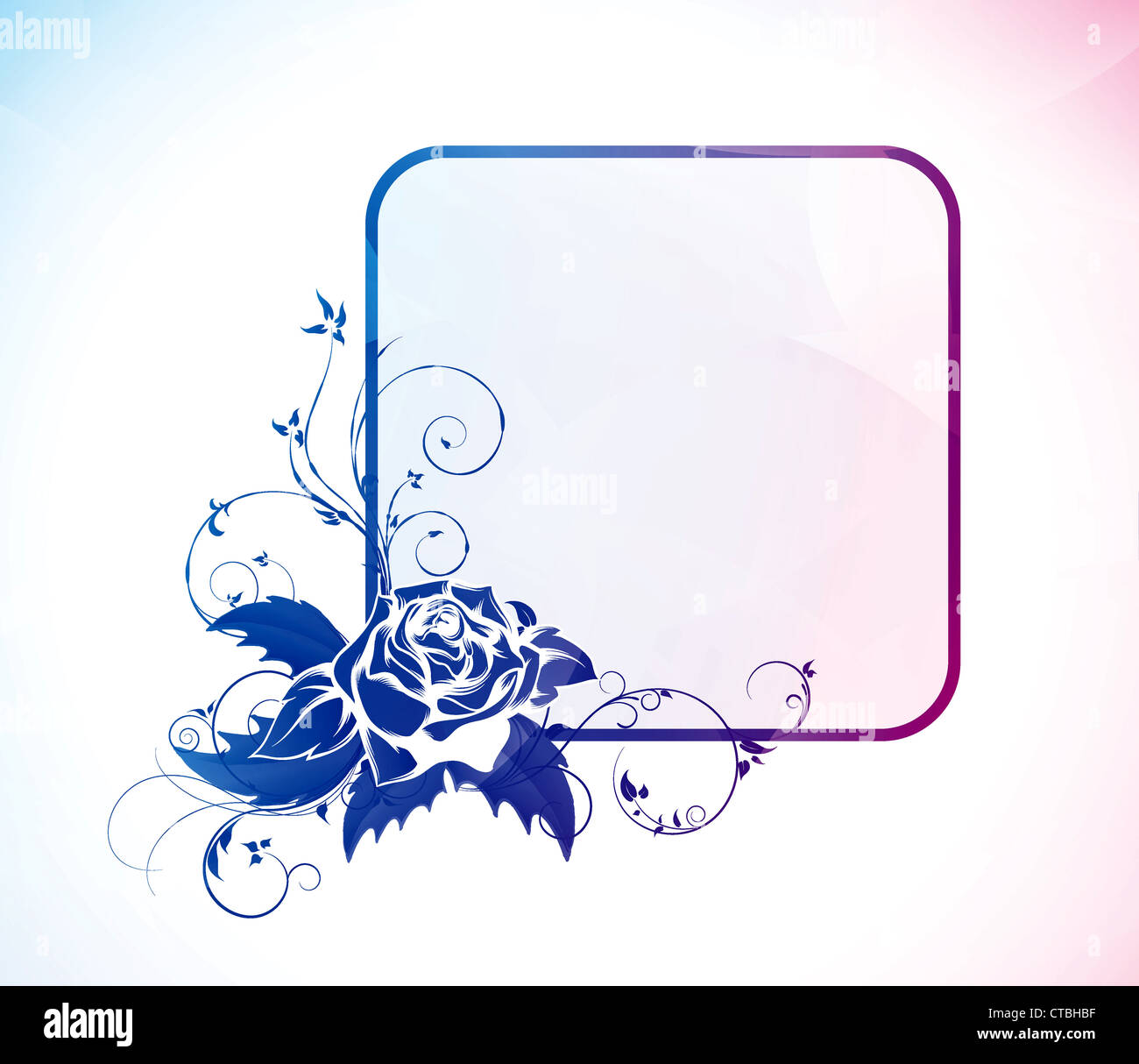 abstract colorful floral frame vector illustration Stock Photo - Alamy