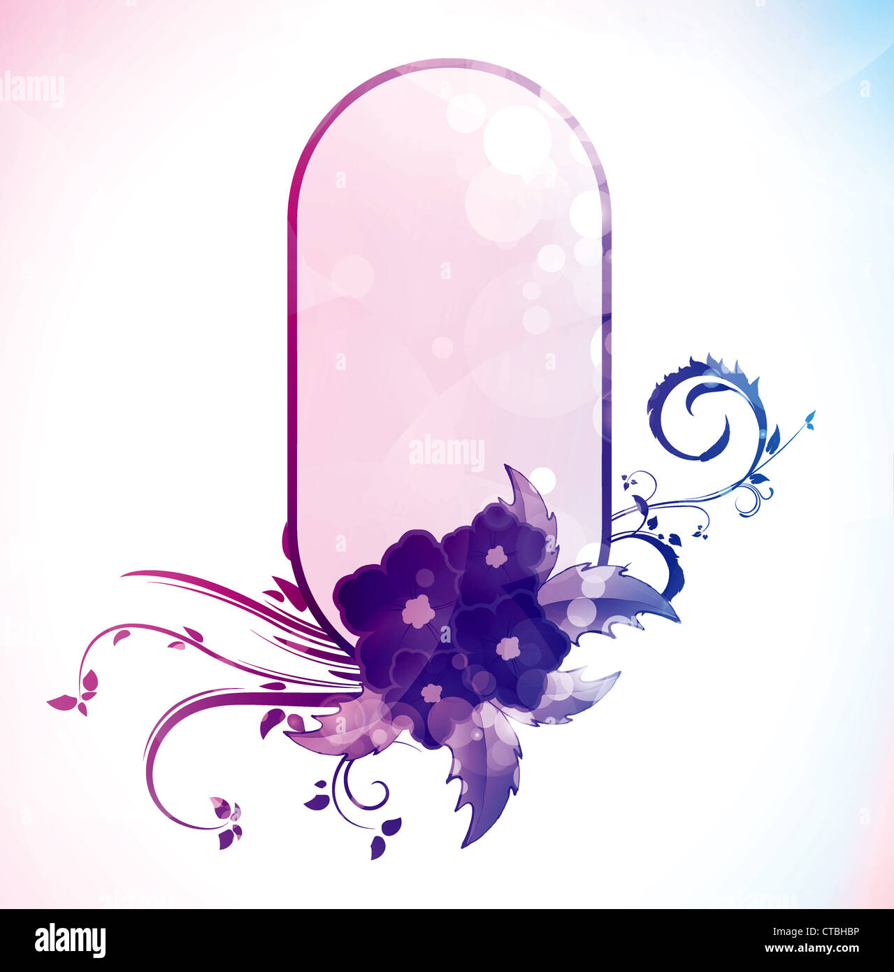 abstract colorful floral frame vector illustration Stock Photo - Alamy