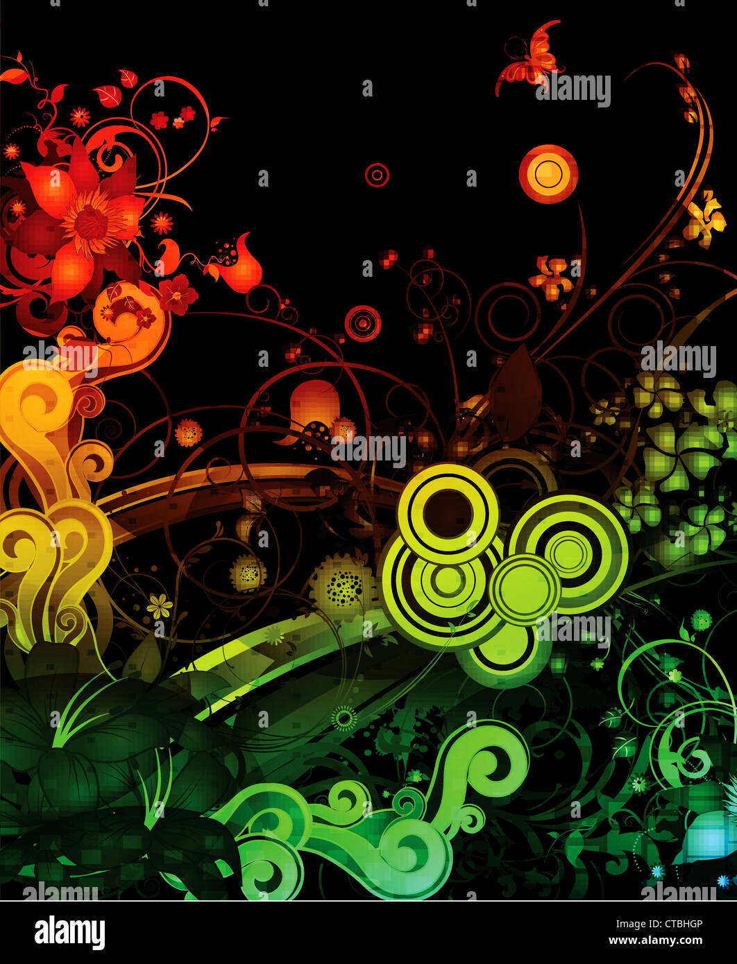vector abstract floral background Stock Photo - Alamy