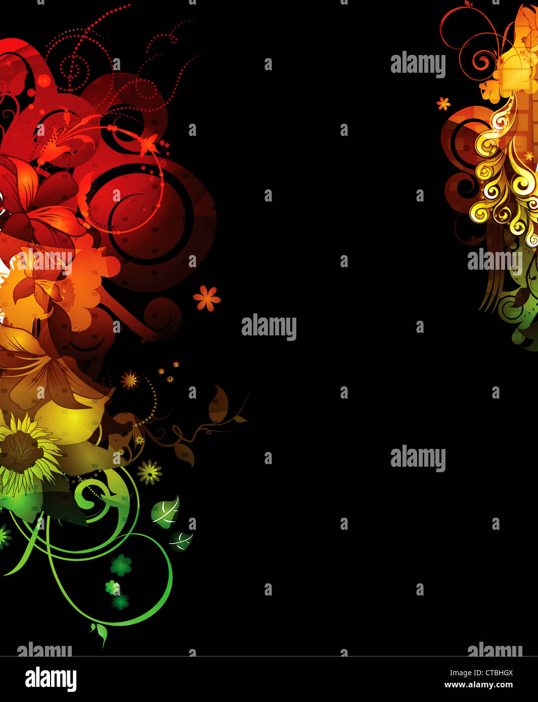 vector abstract floral background Stock Photo - Alamy