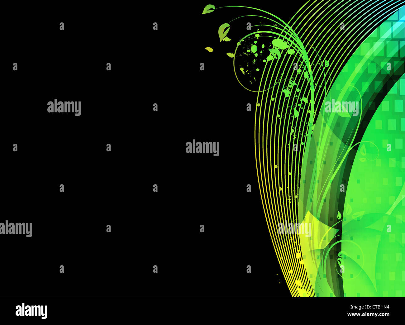 vector colorful abstract background with floral Stock Photo - Alamy