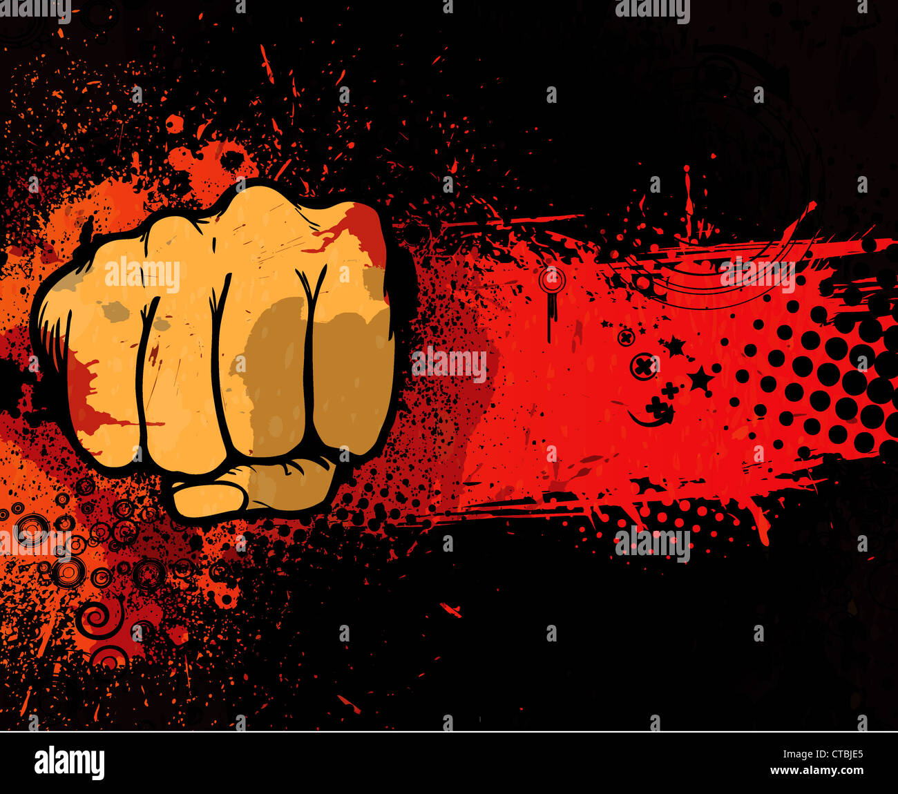 vector grunge urban poster with punch Stock Photo Alamy