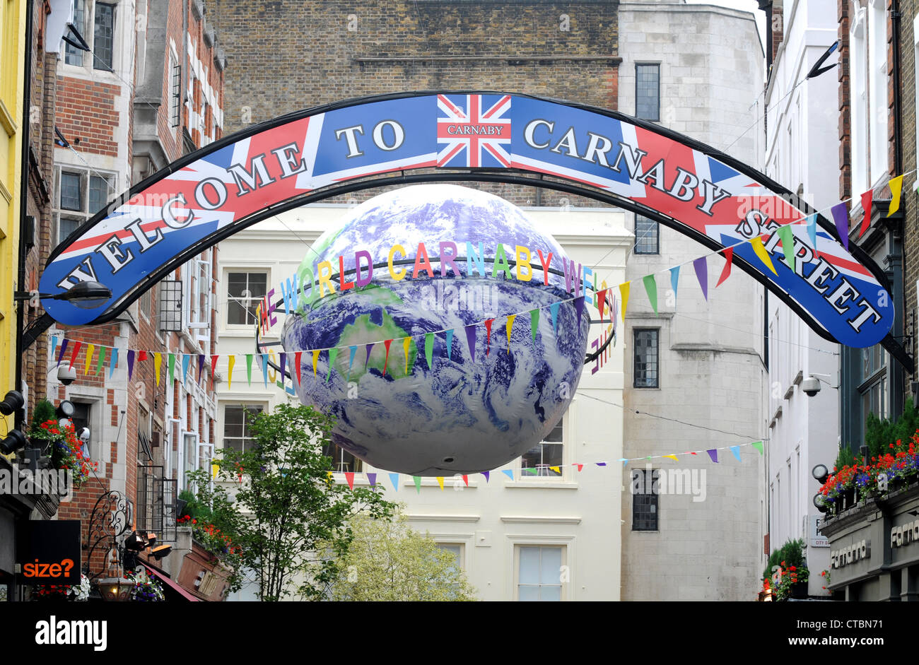 'Carnaby Street” sign, Soho, London, Britain, UK Stock Photo