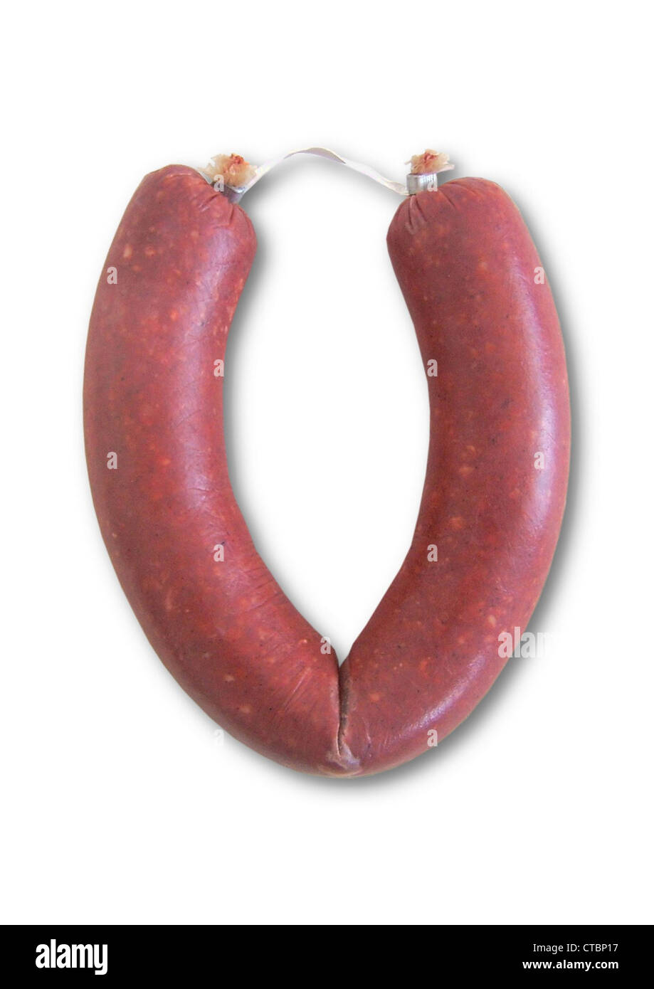 Sausage over white background Stock Photo