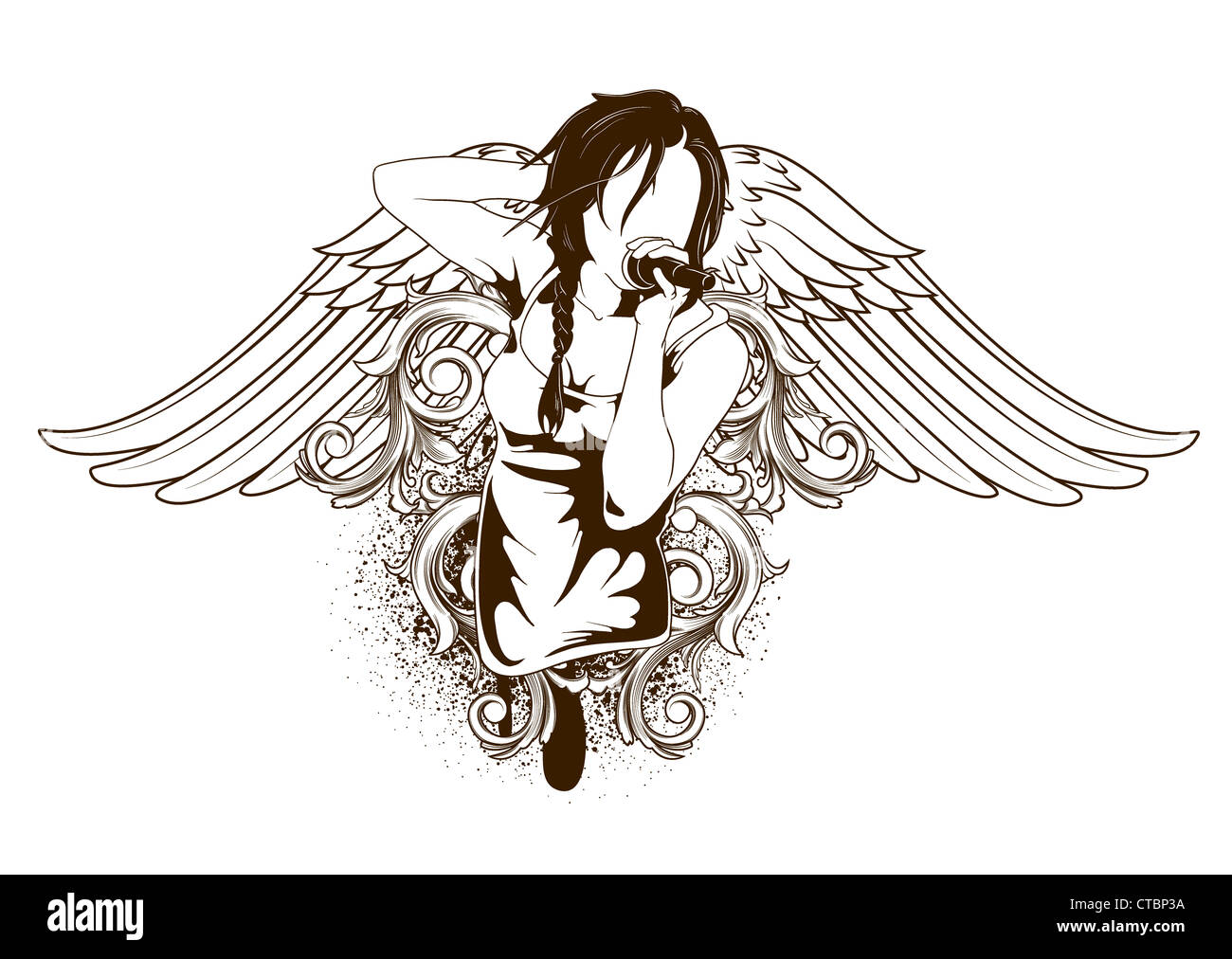 Girl wings Cut Out Stock Images \u0026 Pictures - Alamy, image size:1300x1012