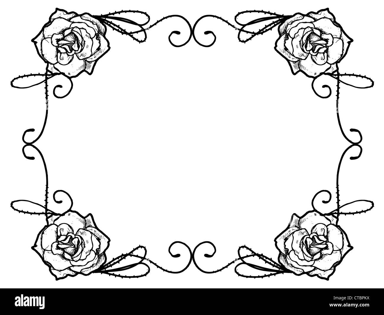 Border roses Cut Out Stock Images & Pictures - Alamy