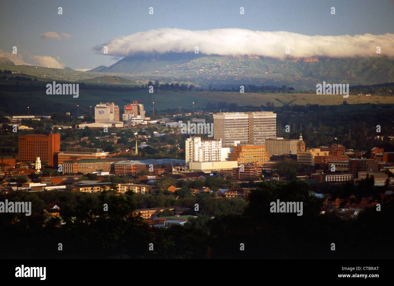 View across central Pietermaritzburg Natalia Building KwaZulu Natal