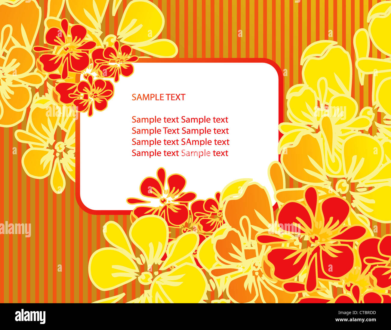 abstract floral frame vector illustration Stock Photo - Alamy