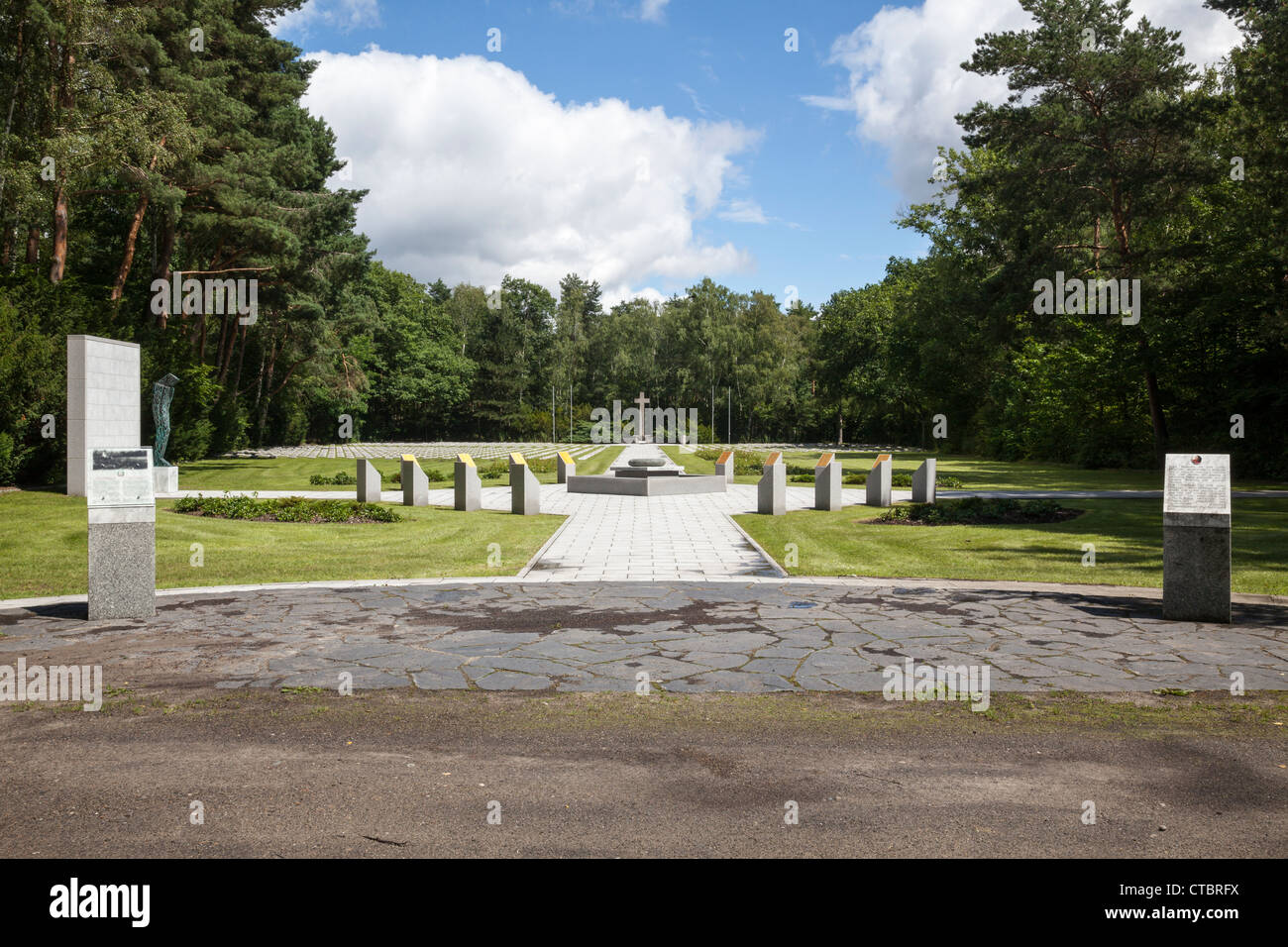 Italian War Graves at Waldfriedhof Zehlendorf, Berlin, Germany Stock Photo