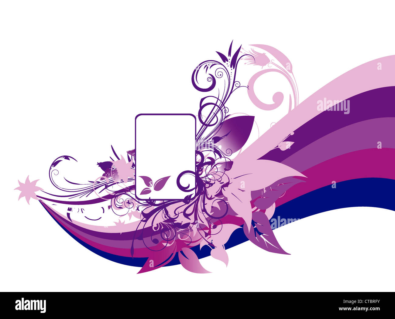 vector abstract floral background with wave Stock Photo - Alamy