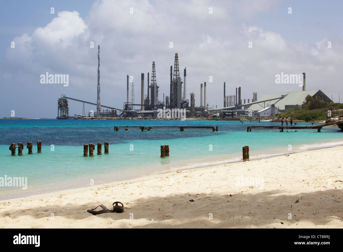 Aruba Oil Refinery Stock Photo