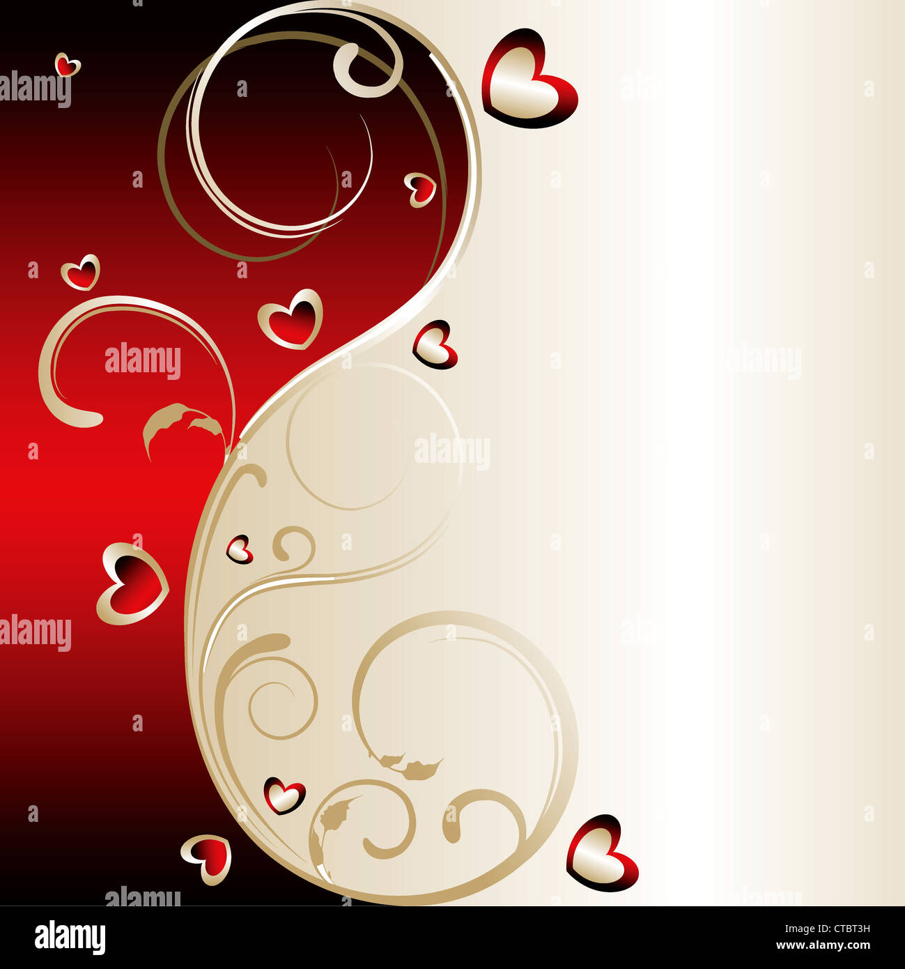 vector valentine background with hearts Stock Photo - Alamy