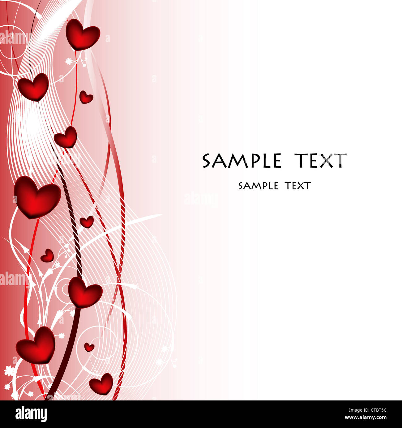 vector valentine background with hearts Stock Photo - Alamy