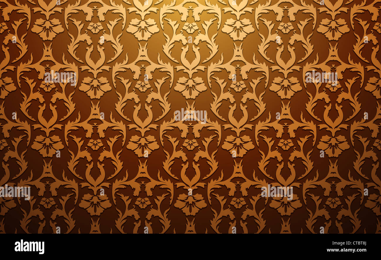 vintage floral seamless pattern Stock Photo - Alamy