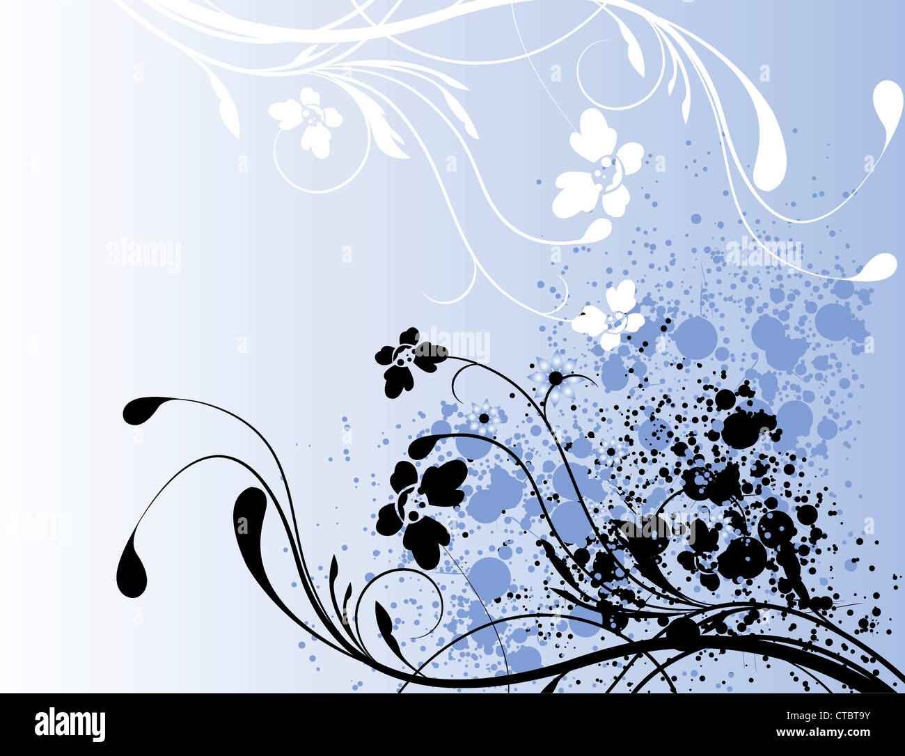 grunge vintage floral background vector illustration Stock Photo - Alamy