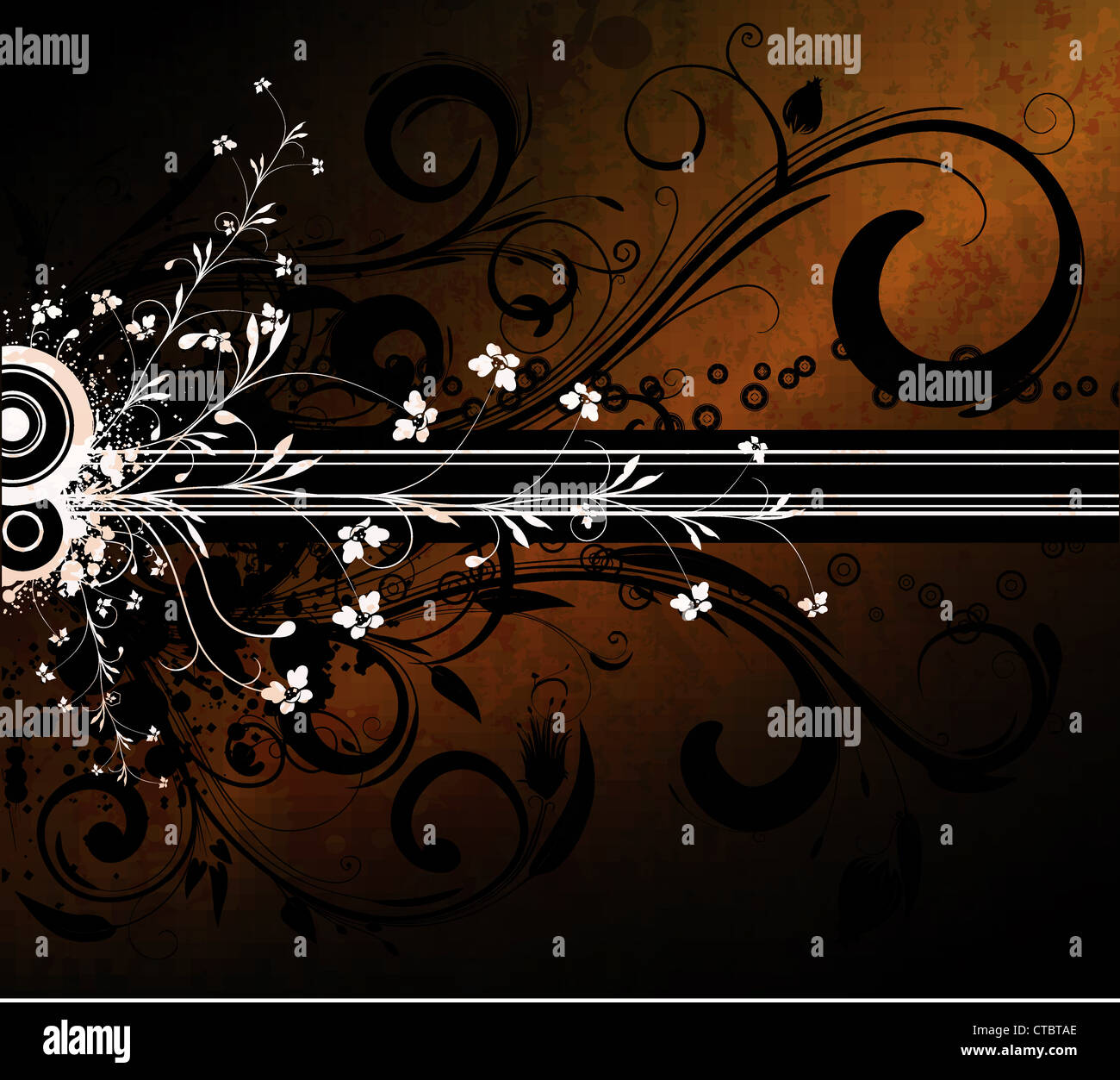 grunge vintage floral background vector illustration Stock Photo - Alamy
