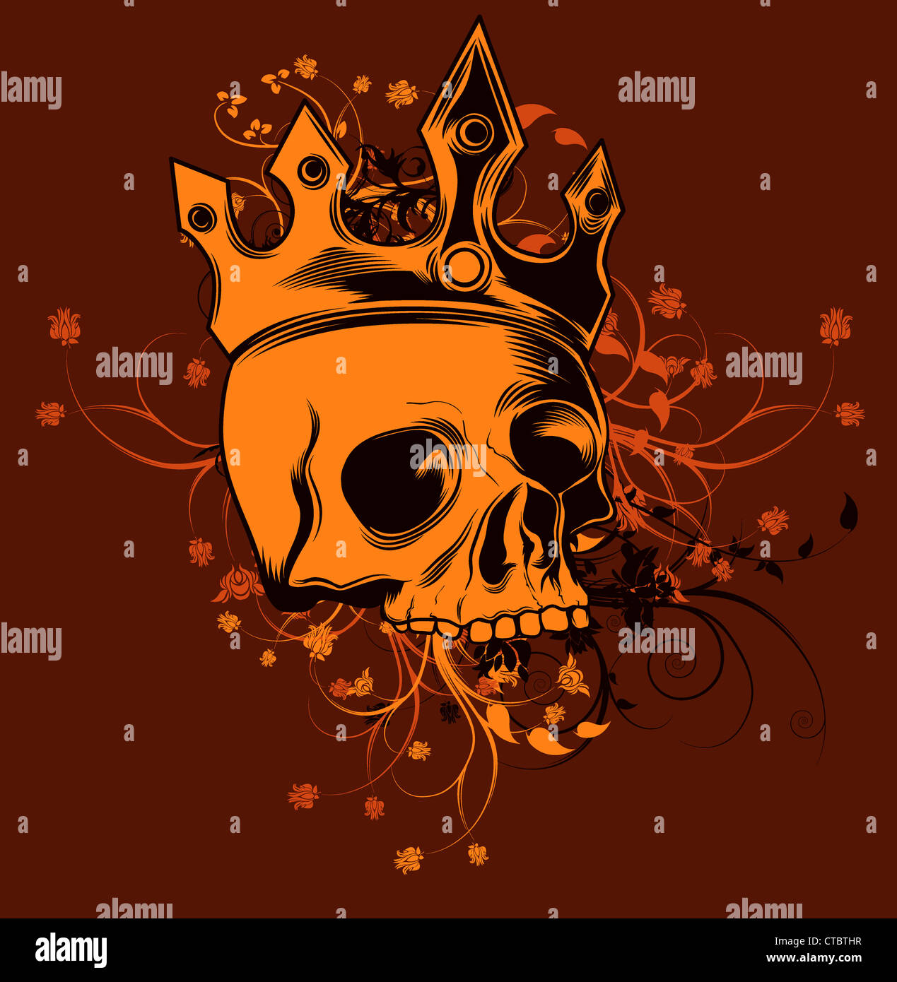T-Shirt with Embellished Skull main image 1