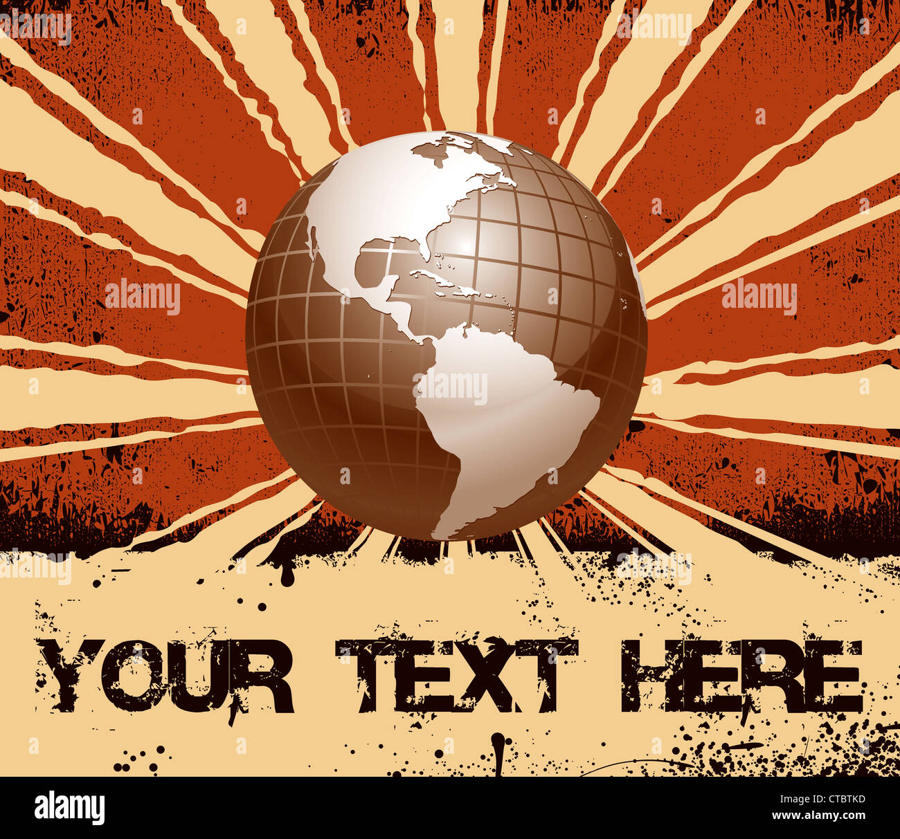 globe with grunge background Stock Photo - Alamy