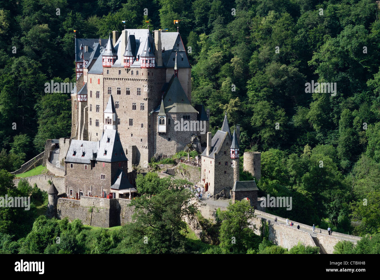 Burg Eltz castle near Mosel River valley in in Rhineland-Palatinate Germany Stock Photo