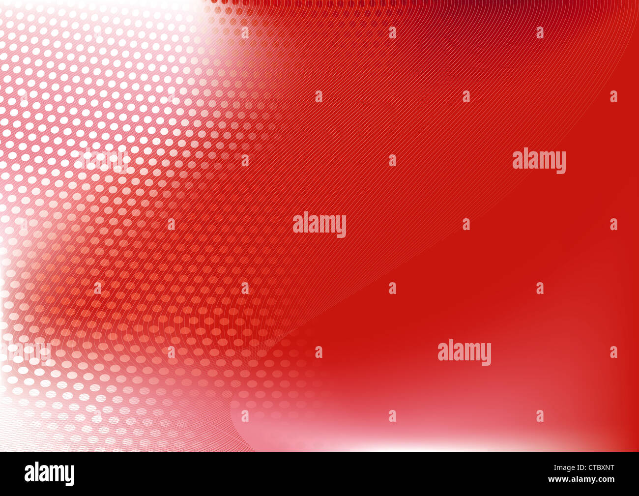 red abstract techno background composition dots curved lines--great for backgrounds layering over other images Stock Photo