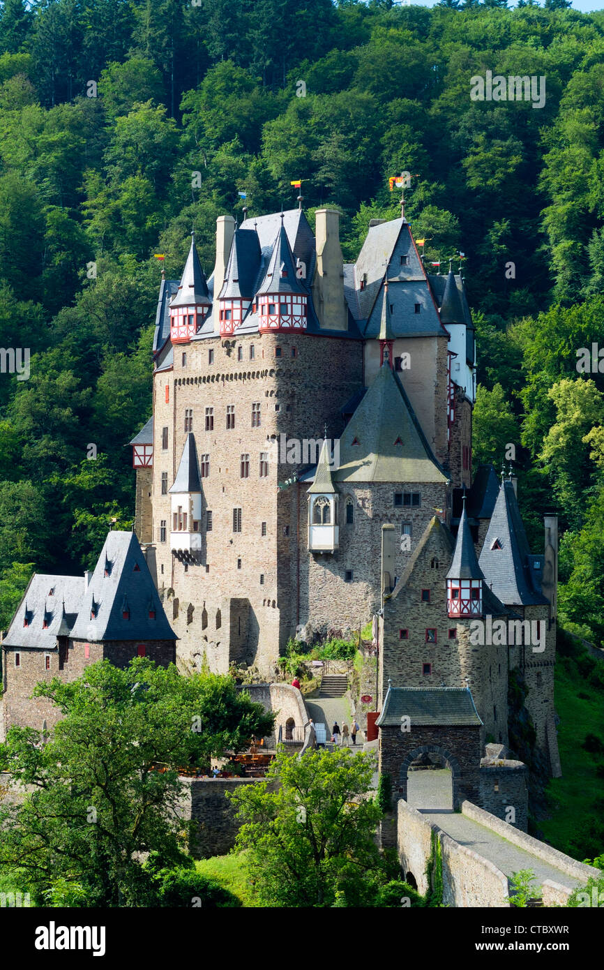 Burg Eltz castle near Mosel River valley in in Rhineland-Palatinate Germany Stock Photo