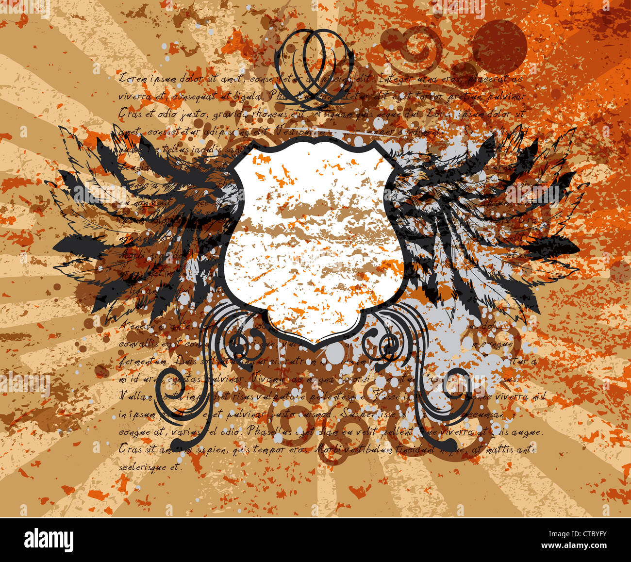 grunge vintage poster vector illustration Stock Photo