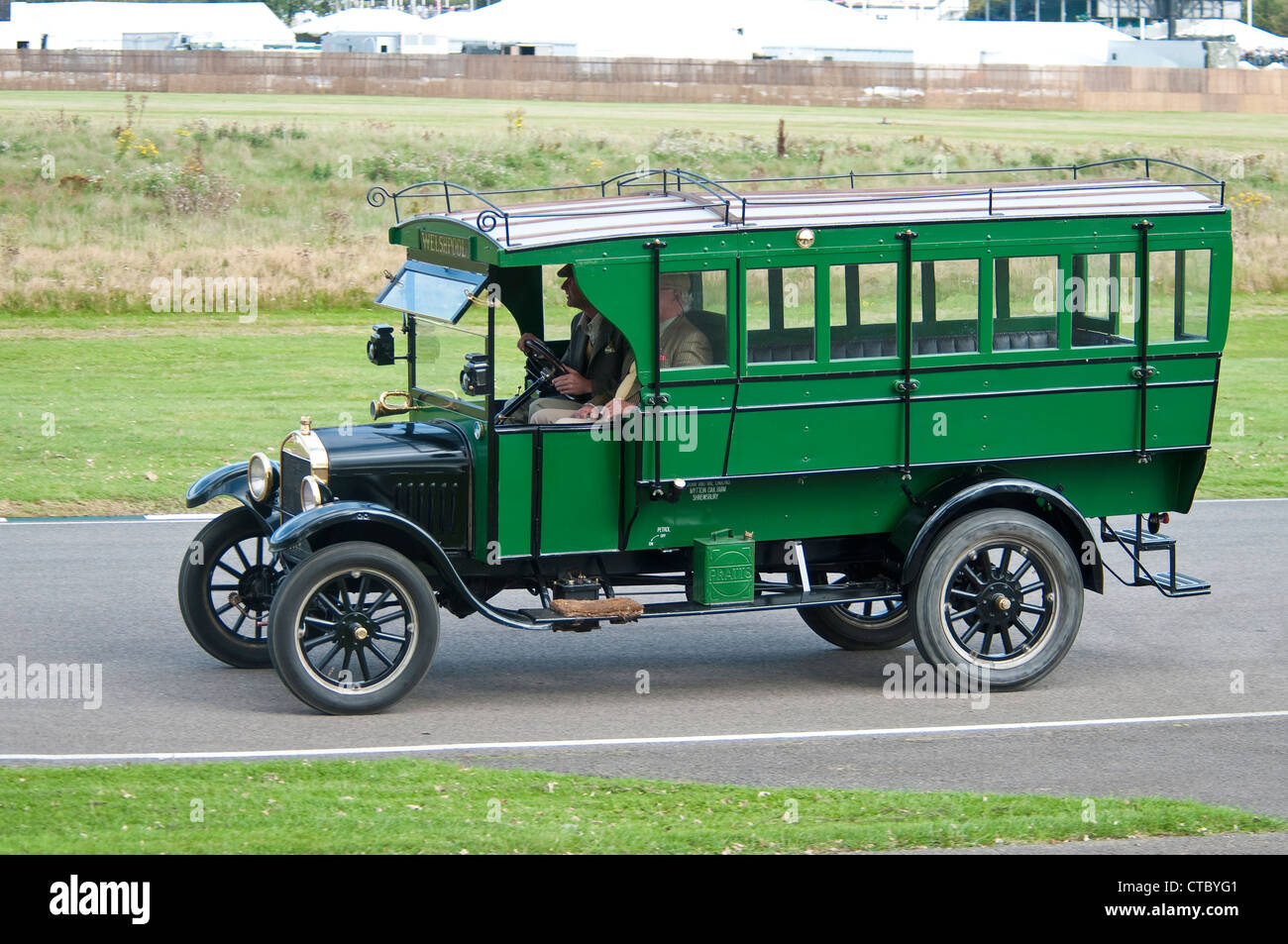 1921 Ford Model TT Bus Stock Photo