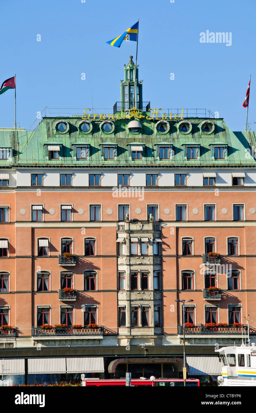 Grand Hotel,The hotel is the only Swedish member of Leading Hotels of the World,Owned by the Wealthy Swedish Wallenberg Family. Stock Photo