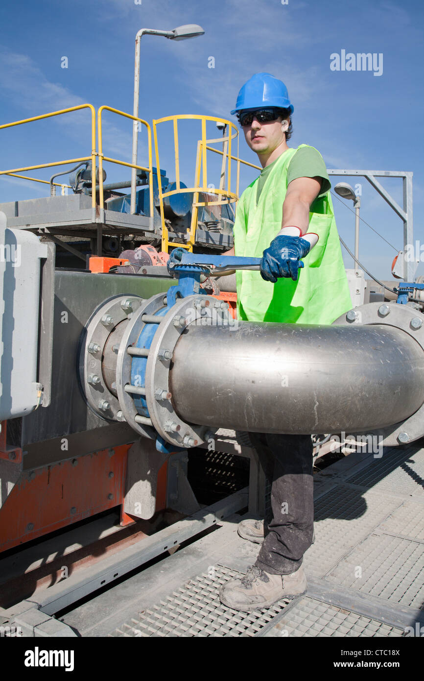 young worker at operating - industry Stock Photo - Alamy