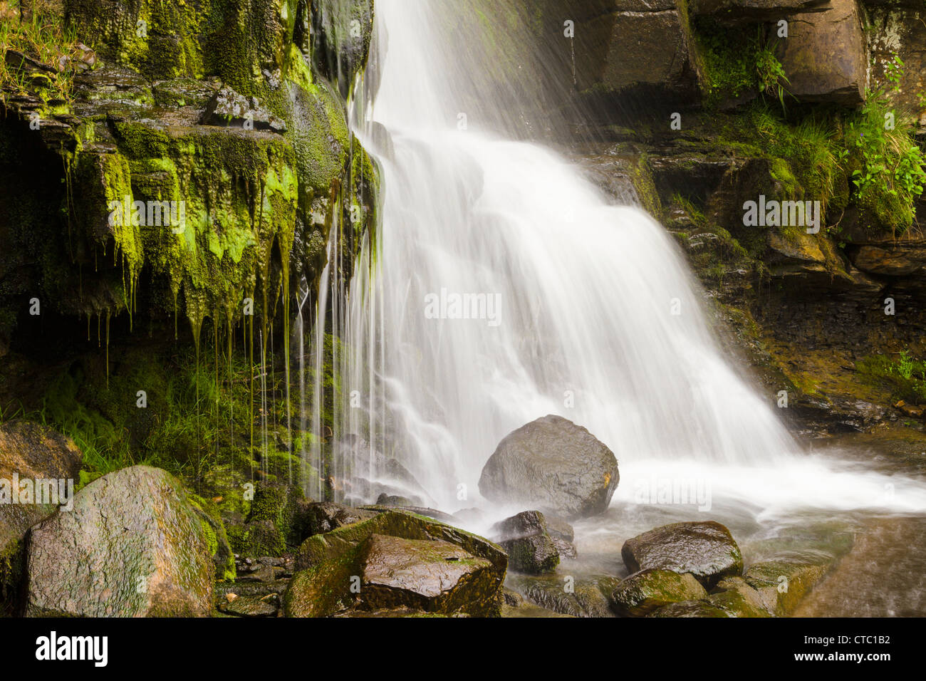 Waterfall, Swaledale, Yorkshire Dales, England Stock Photo