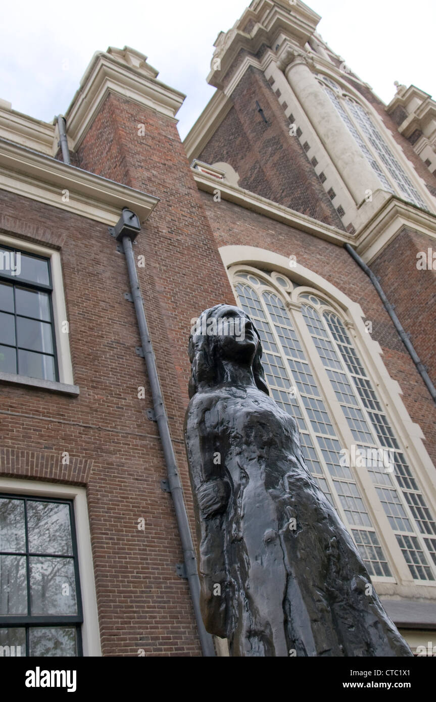 anne frank statue in amsterdam the netherlands Stock Photo Alamy