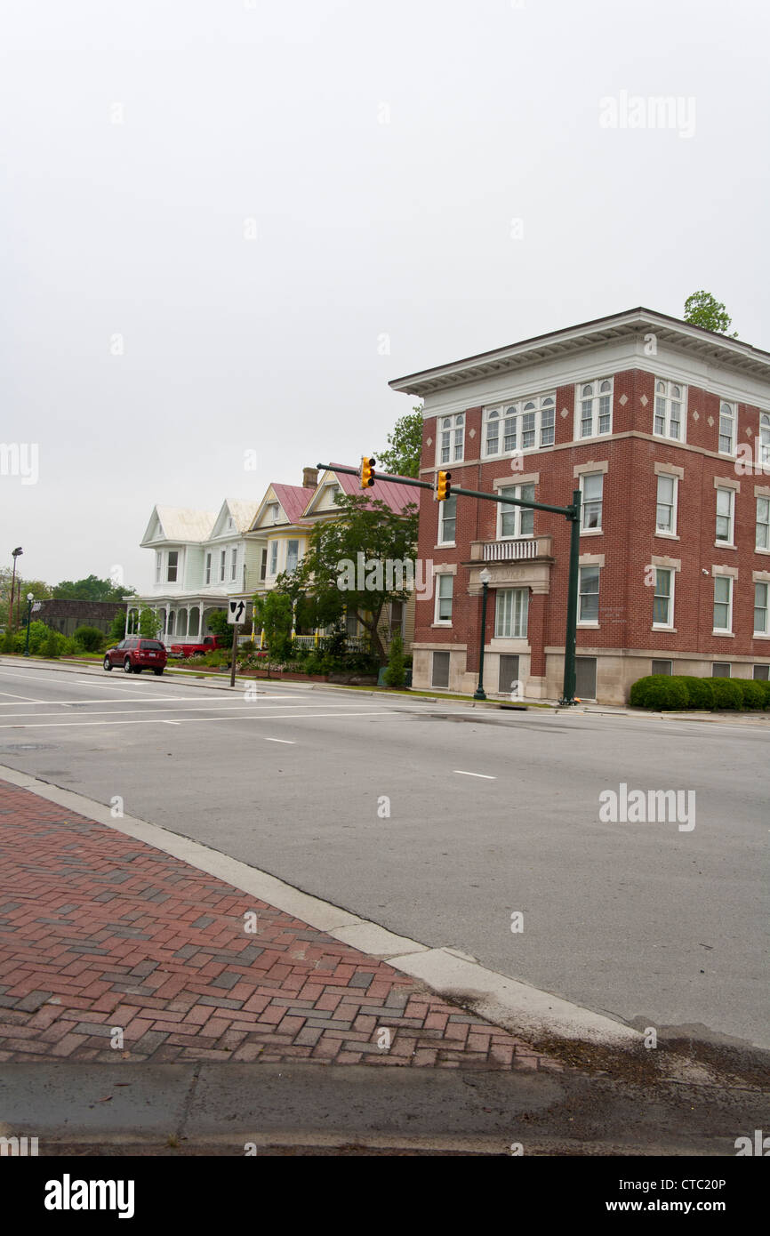 Historic buildings in New Bern North Carolina USA first Colonial
