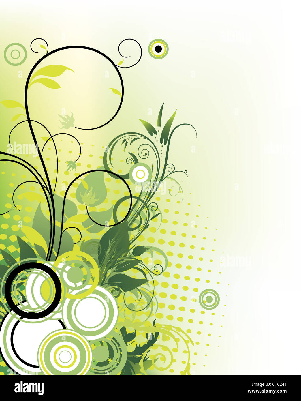 vector abstract background with floral Stock Photo - Alamy