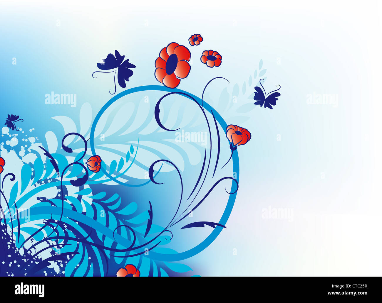 vector abstract background with floral Stock Photo - Alamy