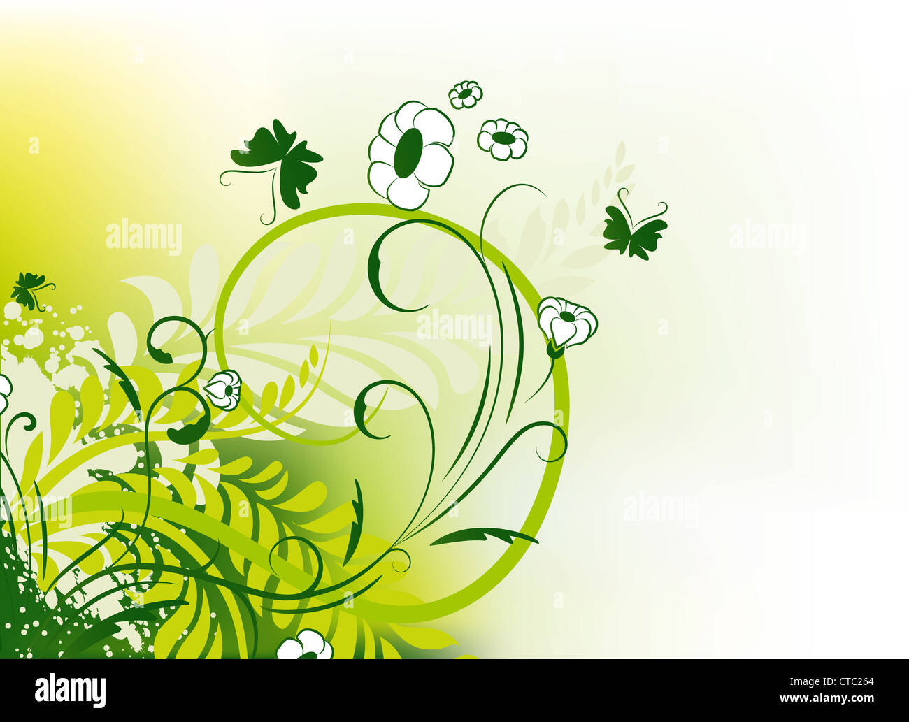 vector abstract background with floral Stock Photo - Alamy