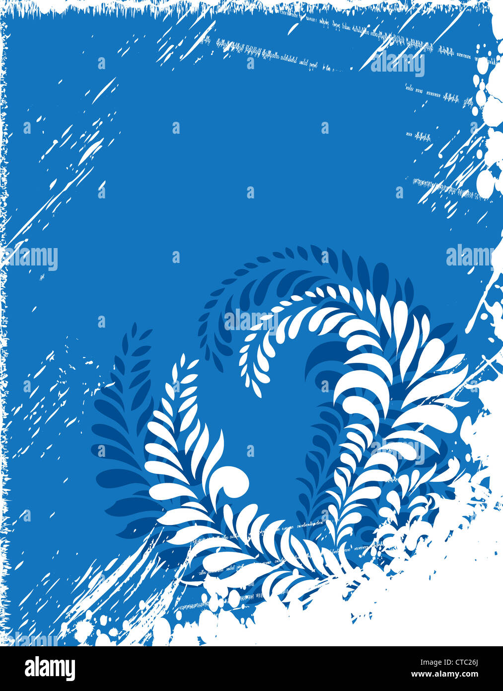 vector grunge background with floral Stock Photo - Alamy