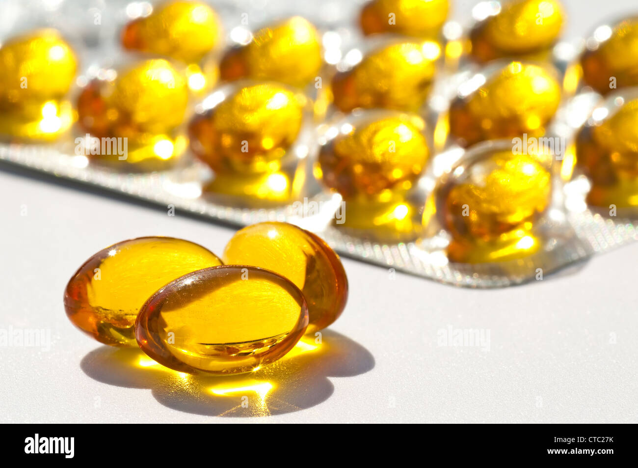 salmon oil pills Stock Photo Alamy