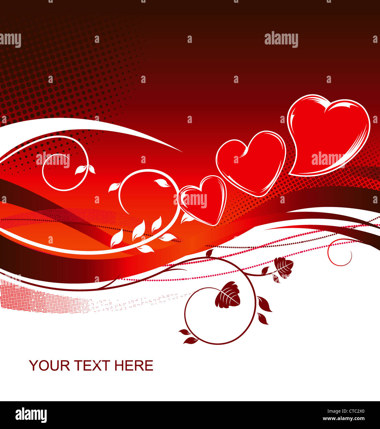 vector valentine background with hearts Stock Photo - Alamy