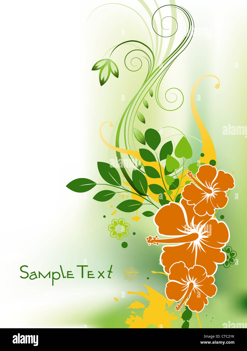 vector abstract background with floral Stock Photo - Alamy