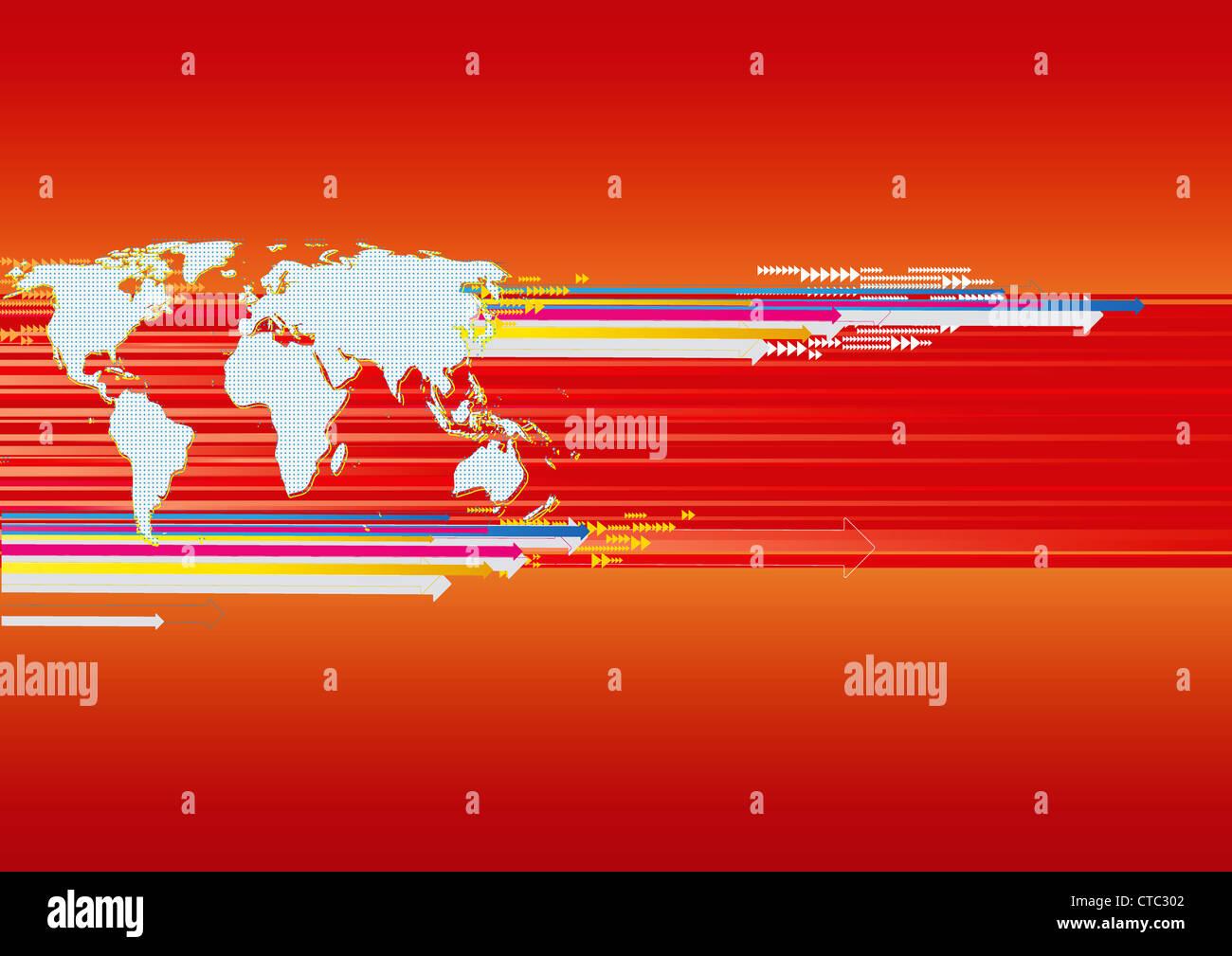 Vector illustration of Business background with world map Stock Photo ...