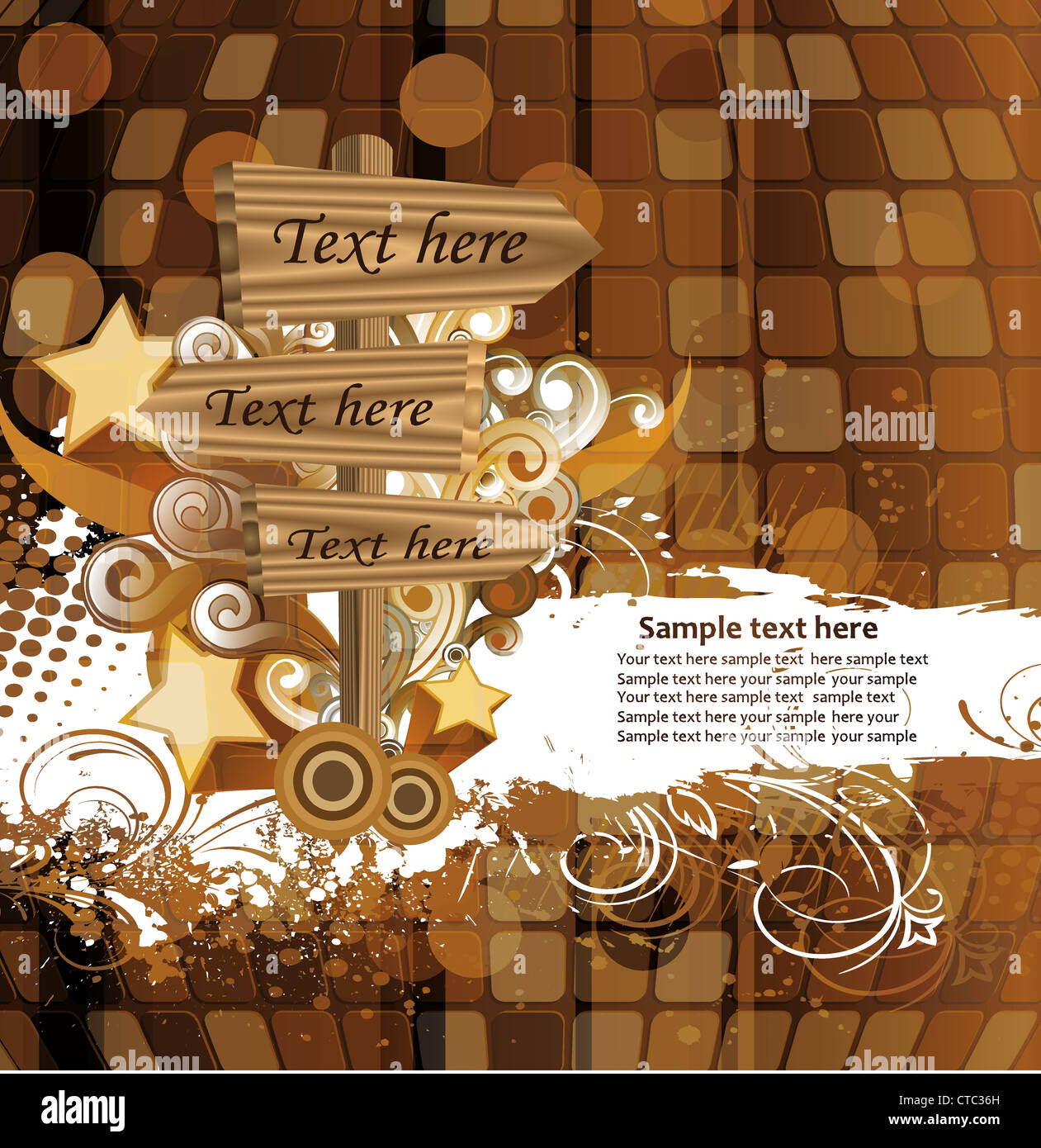 Sign Vector Background vector abstract background with wood sign Stock Photo - Alamy