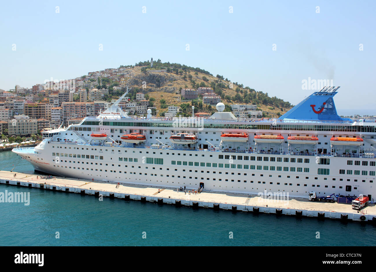 Thomson Majesty Cruise Ship Docked At Kusadasi Turkey Stock Photo Alamy