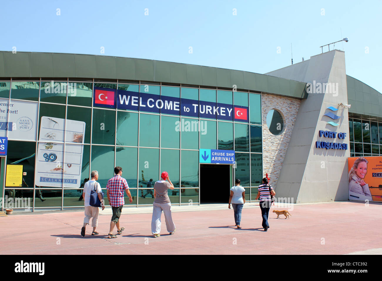 Kusadasi Port building, Turkey Stock Photo Alamy