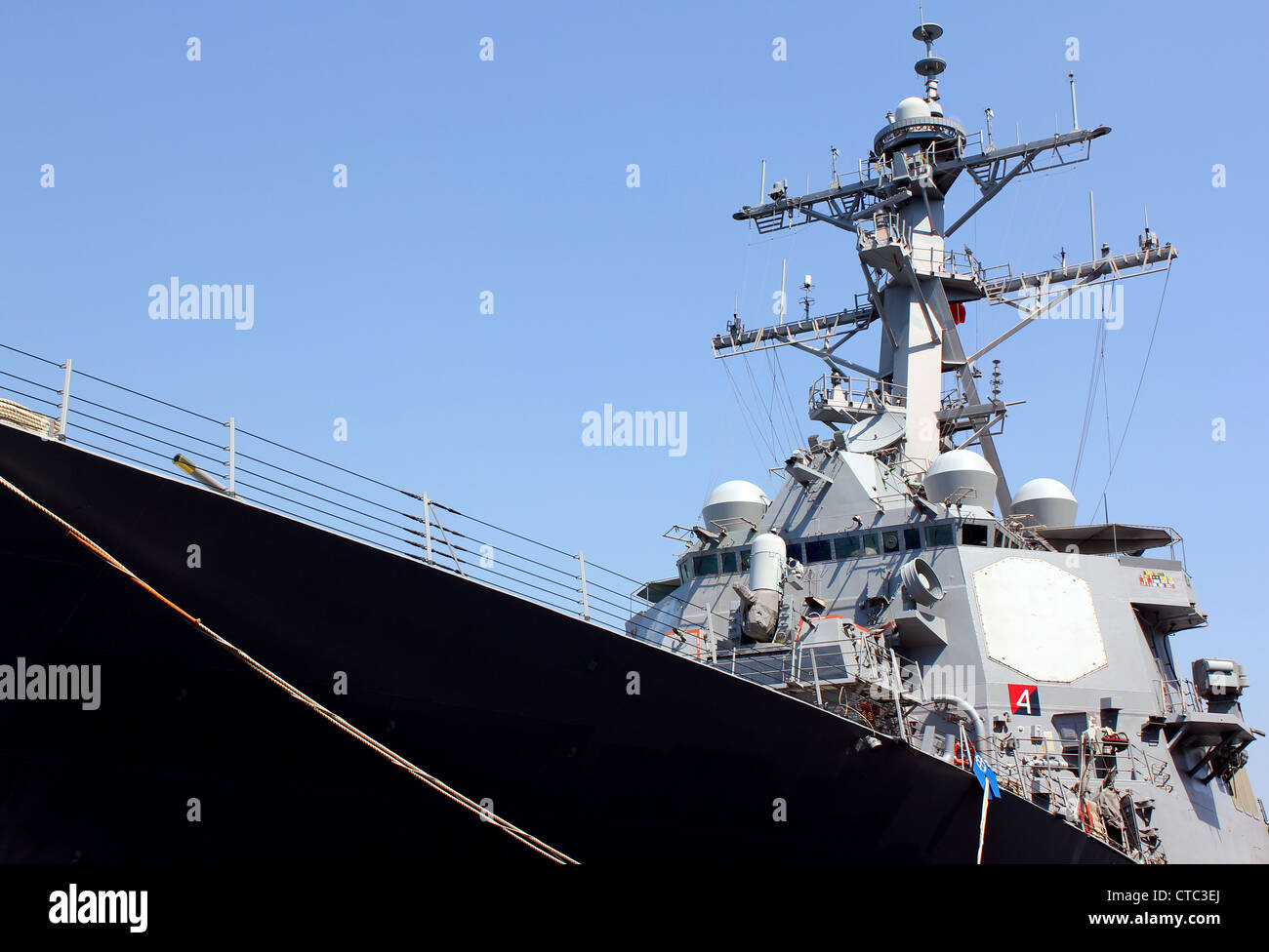 US battleship USS Cole Stock Photo