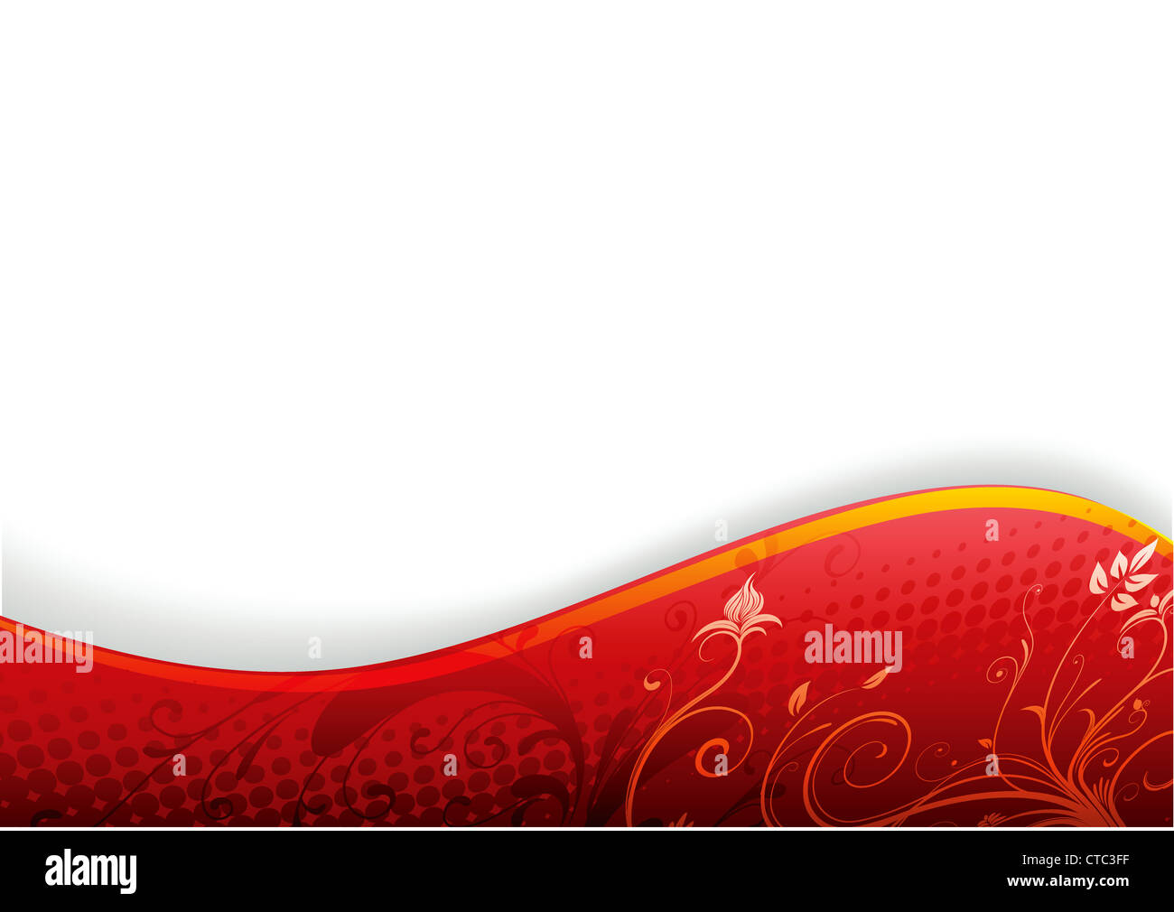 Vector illustration of red style floral abstract background Stock Photo ...