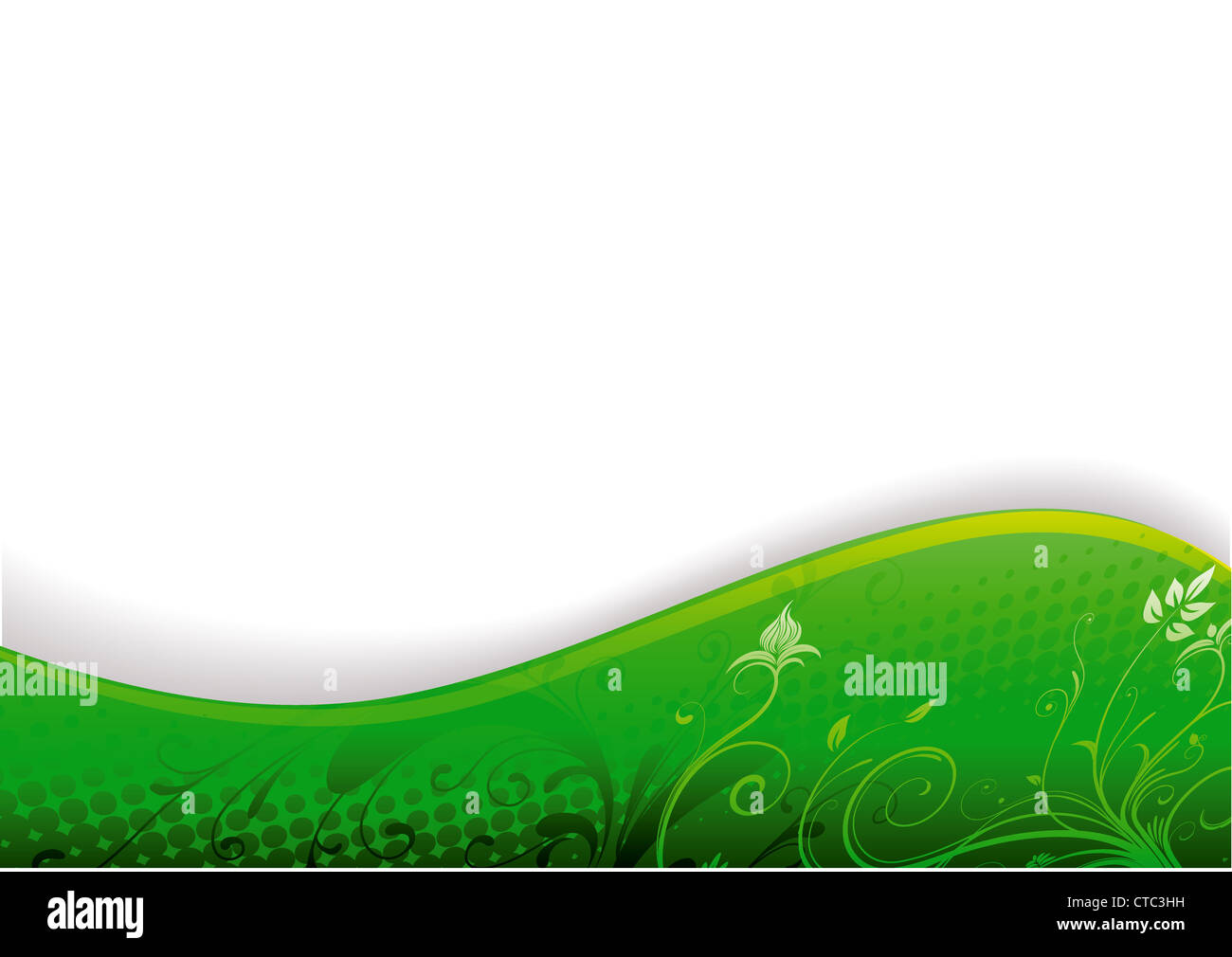 Vector illustration of green style floral abstract background Stock ...